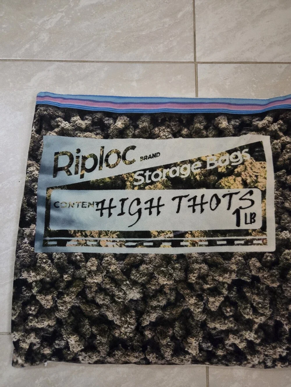 Cannabis Bag Novelty Throw Blanket & 18x18 Pillow Cover Set, EUC
